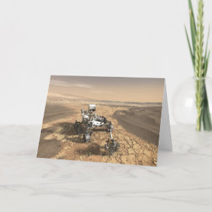 Mars 2020 Rover On The Surface Of Mars. Card