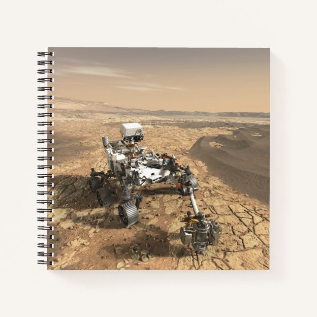 Mars 2020 Rover On The Surface Of Mars. Notebook (Front)