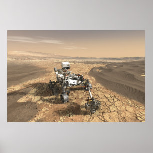 Mars 2020 Rover On The Surface Of Mars. Poster