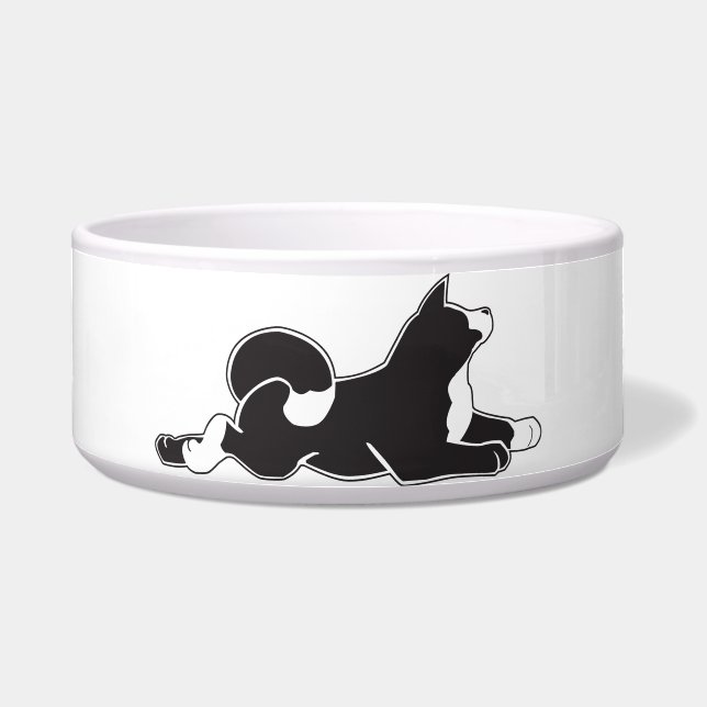 MARS Akita Traditional Ceramic Dog Bowl (Front)