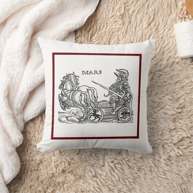 Mars Ares God of War Greco Roman Chariot Cartoon Cushion (Blanket)