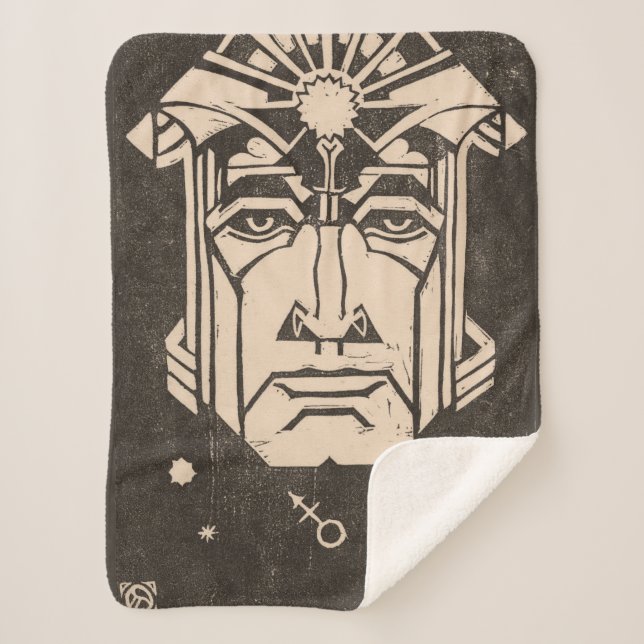 Mars Ares God of War Greek Mythology Black Sherpa Blanket (Front)