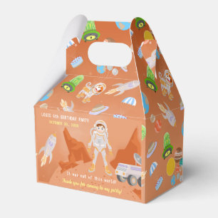 Mars astronaut boy themed birthday Party Favour Box