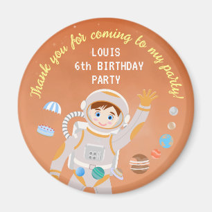Mars astronaut boy themed birthday Party Magnet