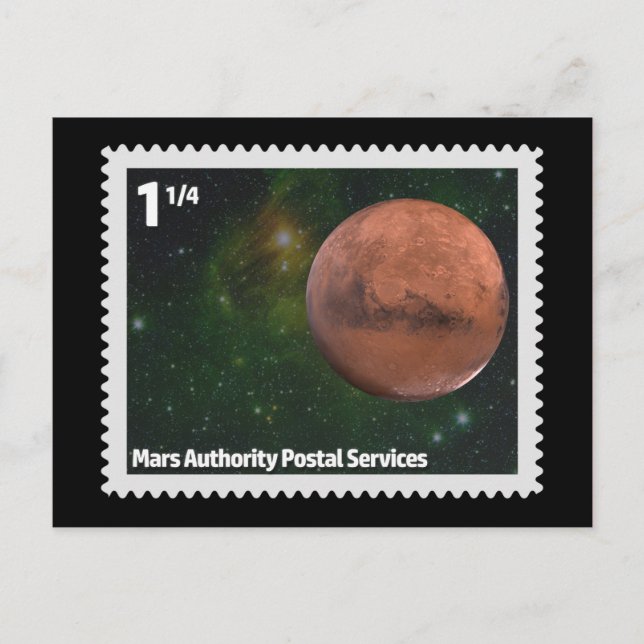 Mars Authority Postal Services Postcard (Front)