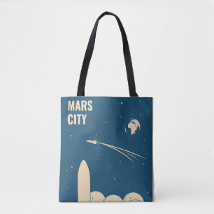 Mars city Tote Bag