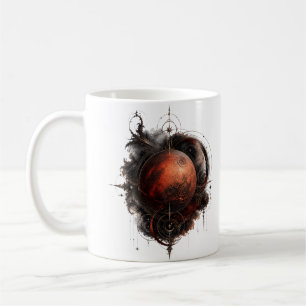 Mars Crimson Orbit Celestial Planet Mug
