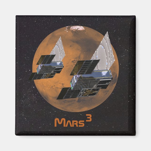 Mars Cubed by MarCO CubeSats Magnet (Front)