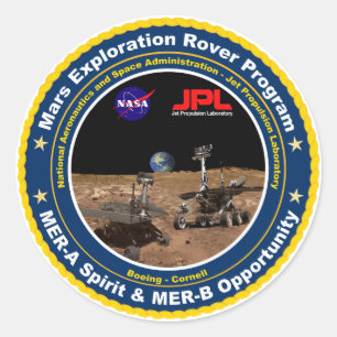 Mars Exploration Rovers: Spirit & Opportunity Classic Round Sticker