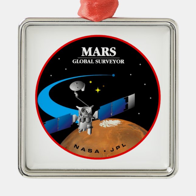 Mars Global Surveyor Metal Ornament (Front)