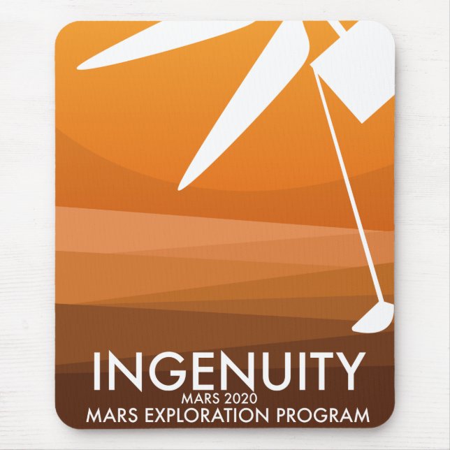 Mars Helicopter Ingenuity space art Mouse Pad (Front)