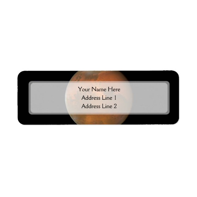 Mars (Hubble Telescope) Return Address Label (Front)