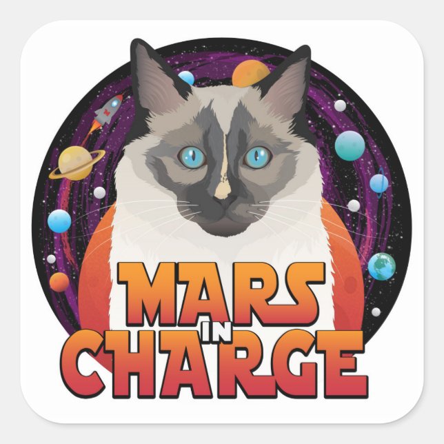 Mars in Charge stickers (Front)