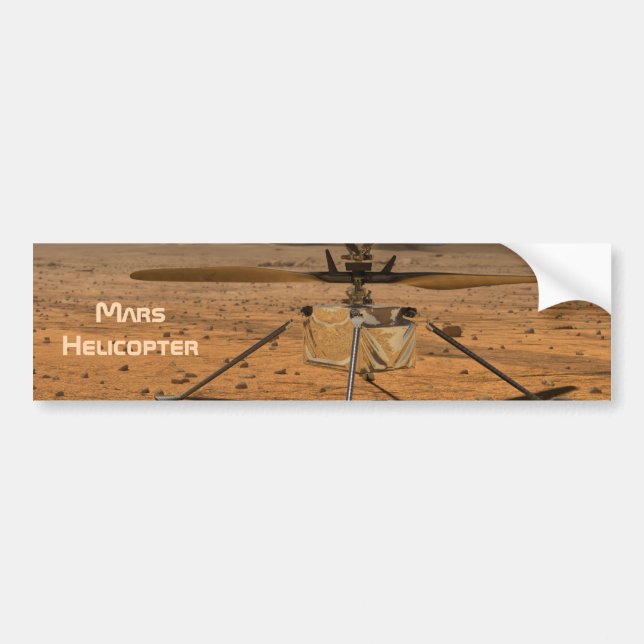 Mars Ingenuity Helicopter Bumper Sticker (Front)