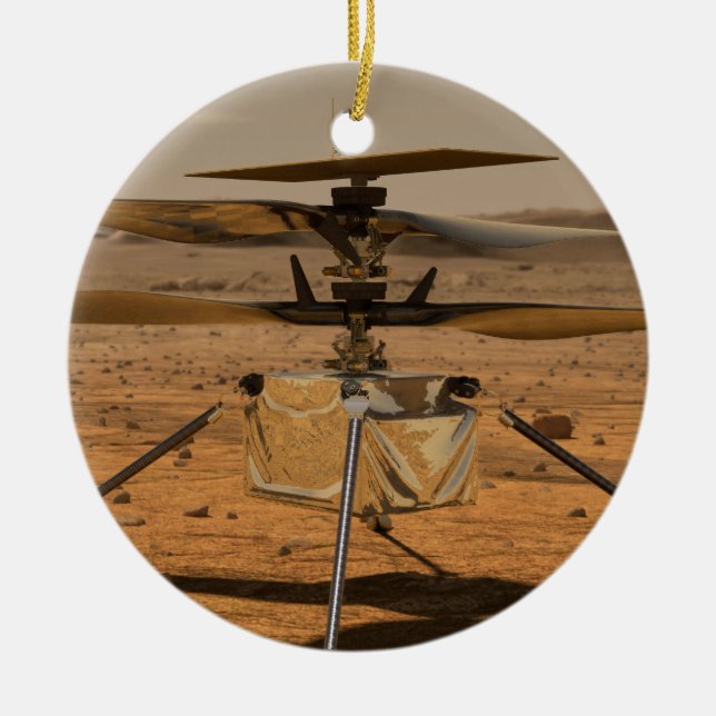 Mars Ingenuity Helicopter Ceramic Ornament (Front)