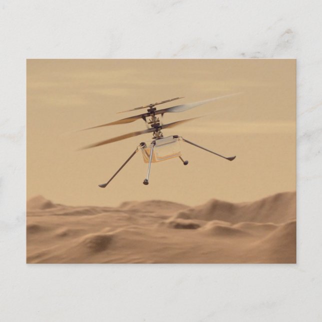 Mars Ingenuity Helicopter Flight Postcard (Front)