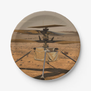 Mars Ingenuity Helicopter Paper Plate