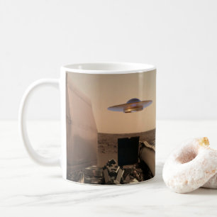 Mars InSight Alien UFO Saucer Encounter Coffee Mug