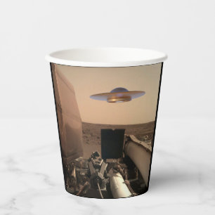 Mars InSight Alien UFO Saucer Encounter Paper Cups