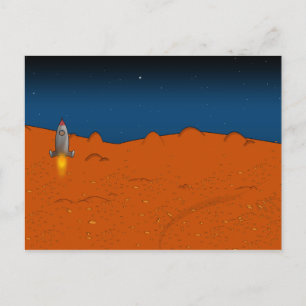 mars landing postcard