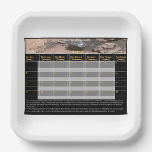 Mars Million Dollar Meteor Paper Plate