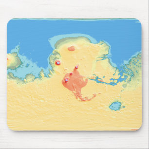 Mars Mola map after terraforming Mouse Pad