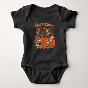 Mars Monkeys funny animal Baby Bodysuit