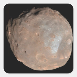 Mars moon Phobos Square Sticker