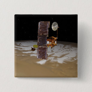 Mars Odyssey spacecraft 15 Cm Square Badge