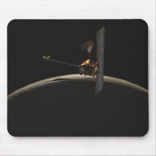 Mars Odyssey spacecraft over martian sunrise Mouse Pad