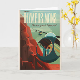 Mars Olympus Mons Highest Volcano Solar System Card