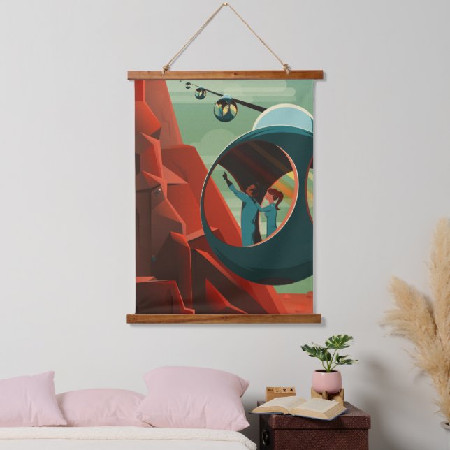 Mars Olympus Mons Highest Volcano Solar System Hanging Tapestry (Bedroom)