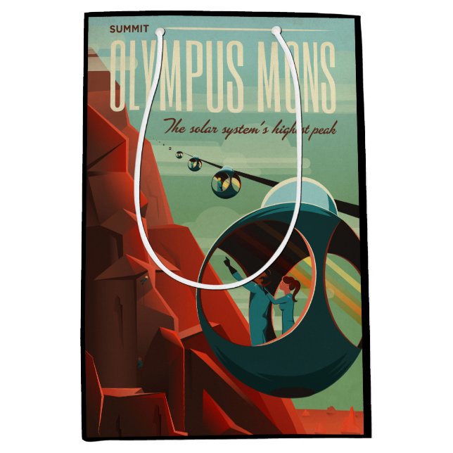 Mars Olympus Mons Highest Volcano Solar System Medium Gift Bag (Front)