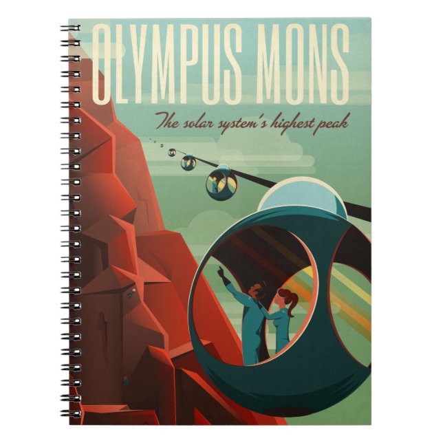 Mars Olympus Mons Highest Volcano Solar System Notebook (Front)