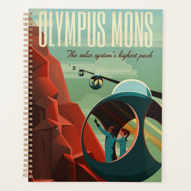 Mars Olympus Mons Highest Volcano Solar System Planner (Front)