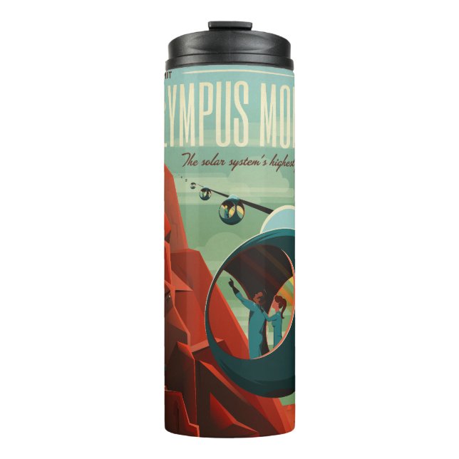 Mars Olympus Mons Highest Volcano Solar System Thermal Tumbler (Front)