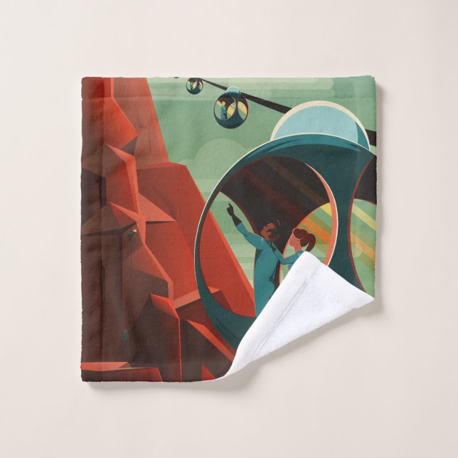 Mars Olympus Mons Highest Volcano Solar System Wash Cloth (Wash Cloth)