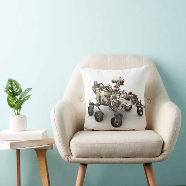 Mars Perseverance Rover On White Background. Cushion (Chair)