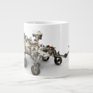 Mars Perseverance Rover On White Background. Large Coffee Mug