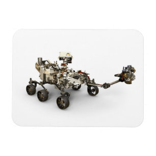 Mars Perseverance Rover On White Background. Magnet