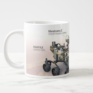 Mars Perseverance Rover With Instruments Large Coffee Mug