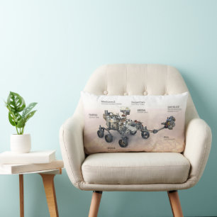 Mars Perseverance Rover With Instruments Lumbar Cushion