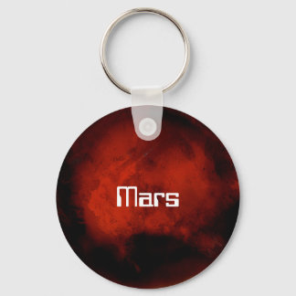 Mars Planet in Dark Red Key Ring