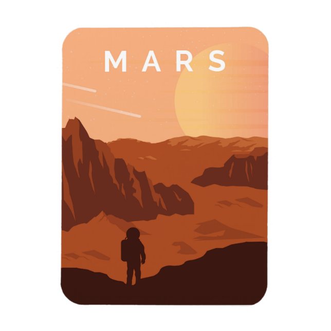 Mars Planet  Magnet (Vertical)
