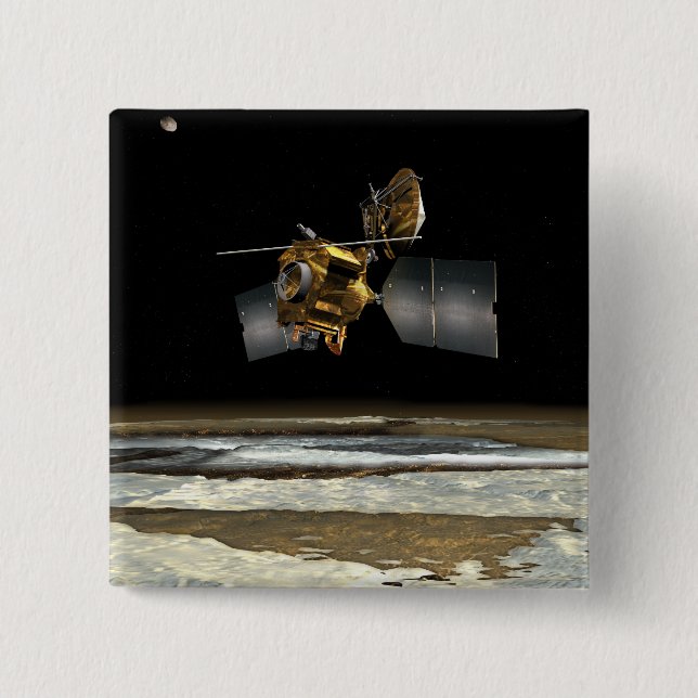 Mars Reconnaissance Orbiter 2 15 Cm Square Badge (Front)