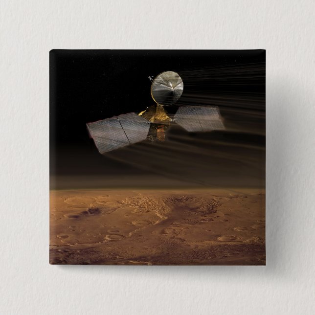 Mars Reconnaissance Orbiter 3 15 Cm Square Badge (Front)