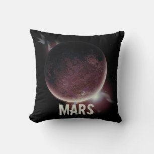 Mars red planet 3d universe space illustration cushion