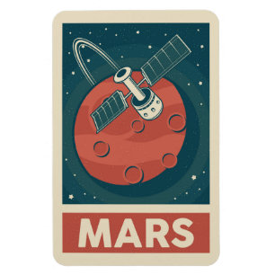 Mars Retro Galaxy Satellite Magnet