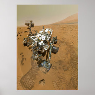 Mars Rover Curiosity at Rocknest Poster