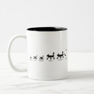 Mars Rovers Family Portrait Two-Tone Coffee Mug